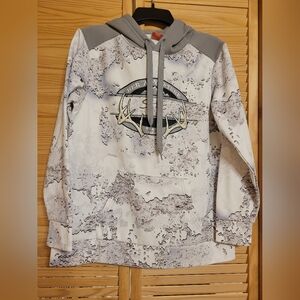 Cabelas camo white camo she camo hoodie grey and white womens size Small
